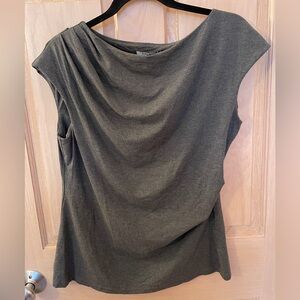 MM Lafleur Gray Asymmetrical Top Sz L